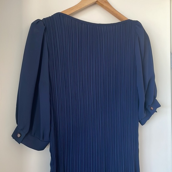 Vintage navy chiffon dress - Picture 7 of 7